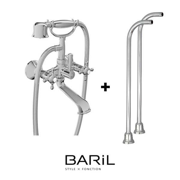 Baril – NAUTICA B16 – Robinet de bain mural ou sur colonnettes - Chrome