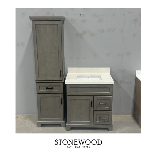 **UNITÉ DÉMO** Stonewood - Ensemble meuble lavabo 30po et lingerie 19po