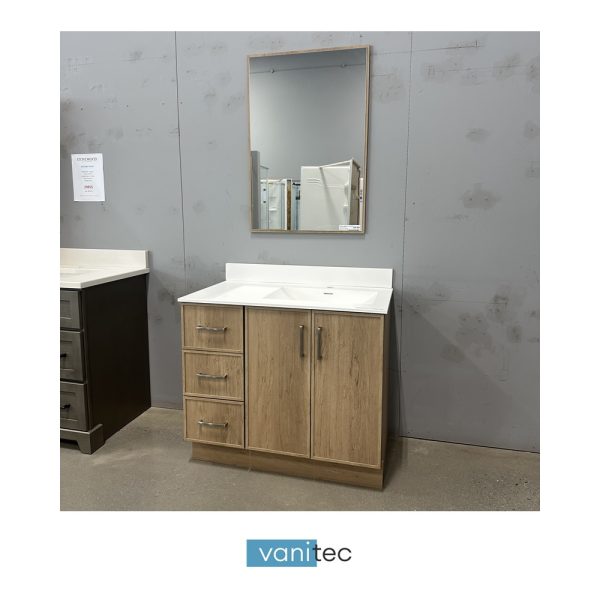 **UNITÉ DÉMO** Vanitec - CITY - Ensemble meuble lavabo 36po et miroir 24po