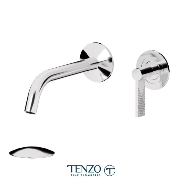 Tenzo - PALOMA - Robinet de lavabo mural monocommande avec drain
