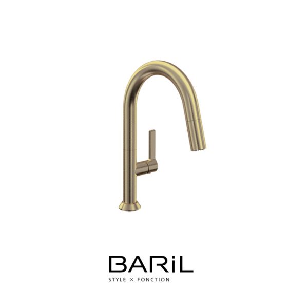 Baril – ARTE H13 – Robinet de cuisine monotrou - Or Ambré