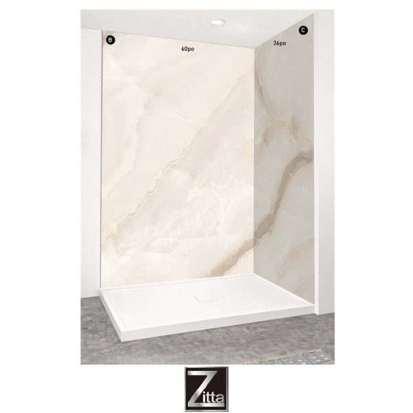 ZITTA - Ensemble de murs INSPIRA 60po x 36 - Installation COIN DROIT **1x EN STOCK**