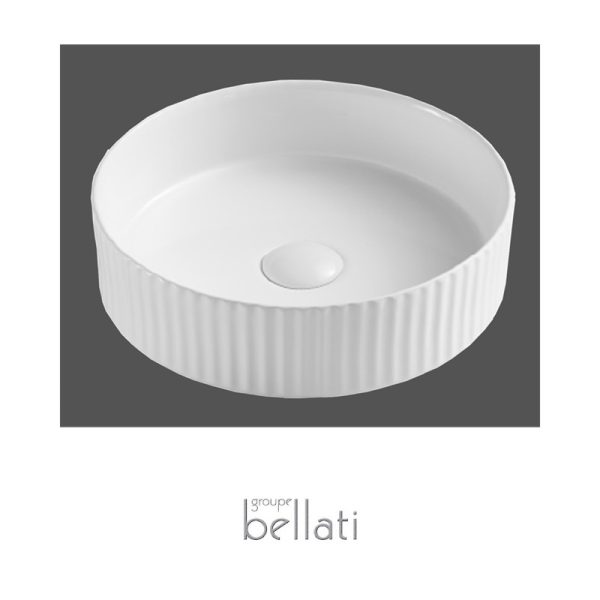 Bellati - HERSHEY - Vasque de porcelaine - Blanc