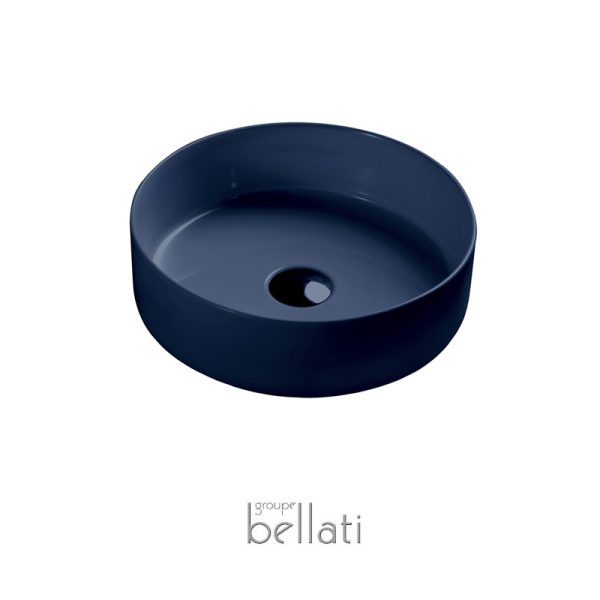 Bellati - RIVER - Vasque de porcelaine - Bleu marin mat