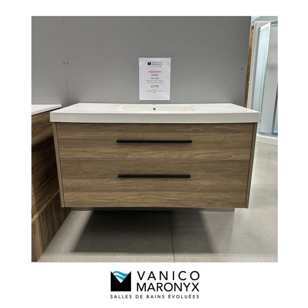 **DÉMO** Vanico-Maronyx - Série CUBIK- Meuble lavabo mural 42po