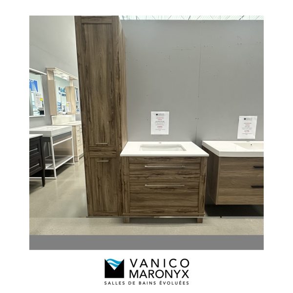 **DÉMO** Vanico-Maronyx - Série NEOLITO Q-ZEN - Ensemble meuble lavabo et lingerie